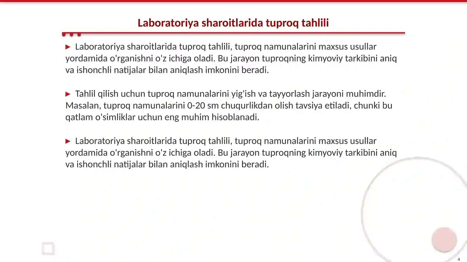 Tuproqlarning kimyoviy tadqiqot usullari 4