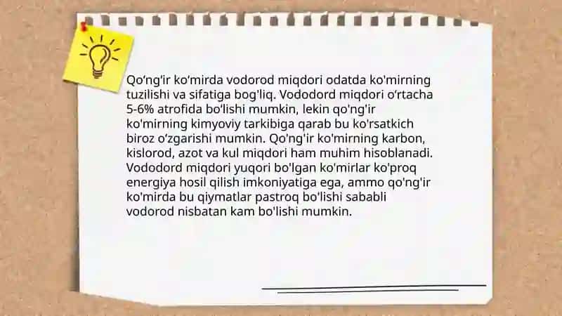 Qoʻngʻir koʻmirning kimyoviy tarkibi 4
