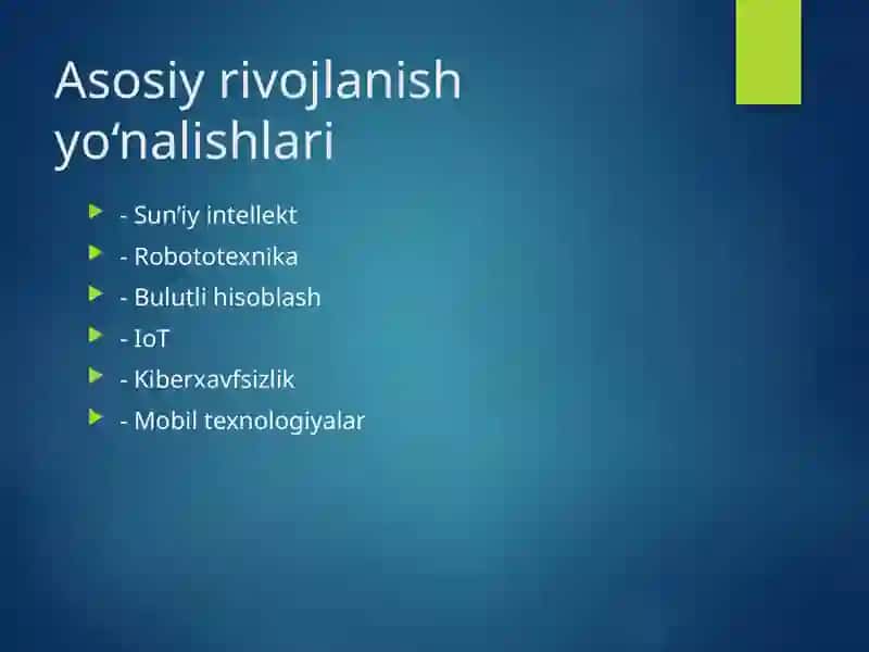 TEXNIK VOSITALARNING RIVOJLANISH TENDENSIYALARI 4