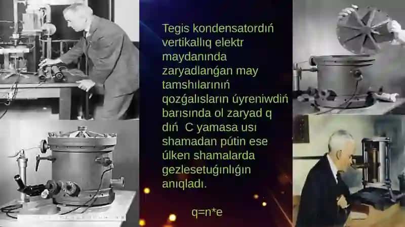 Elektronnıń zaryadın Milliken usılınıń járdeminde anıqlaw 4