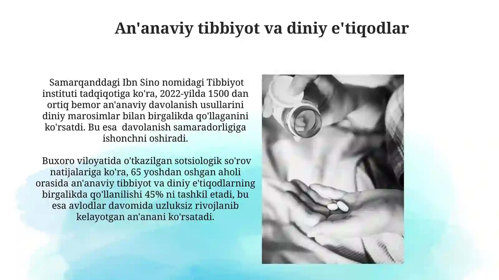 Diniy davolash. Gigiena 4