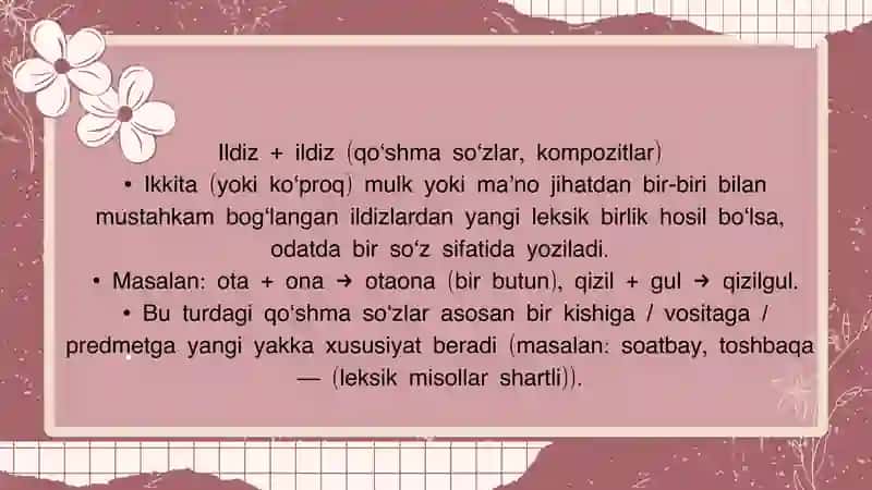 SO’ZLARNI QO’SHIB YOZISH QOIDALARI 4