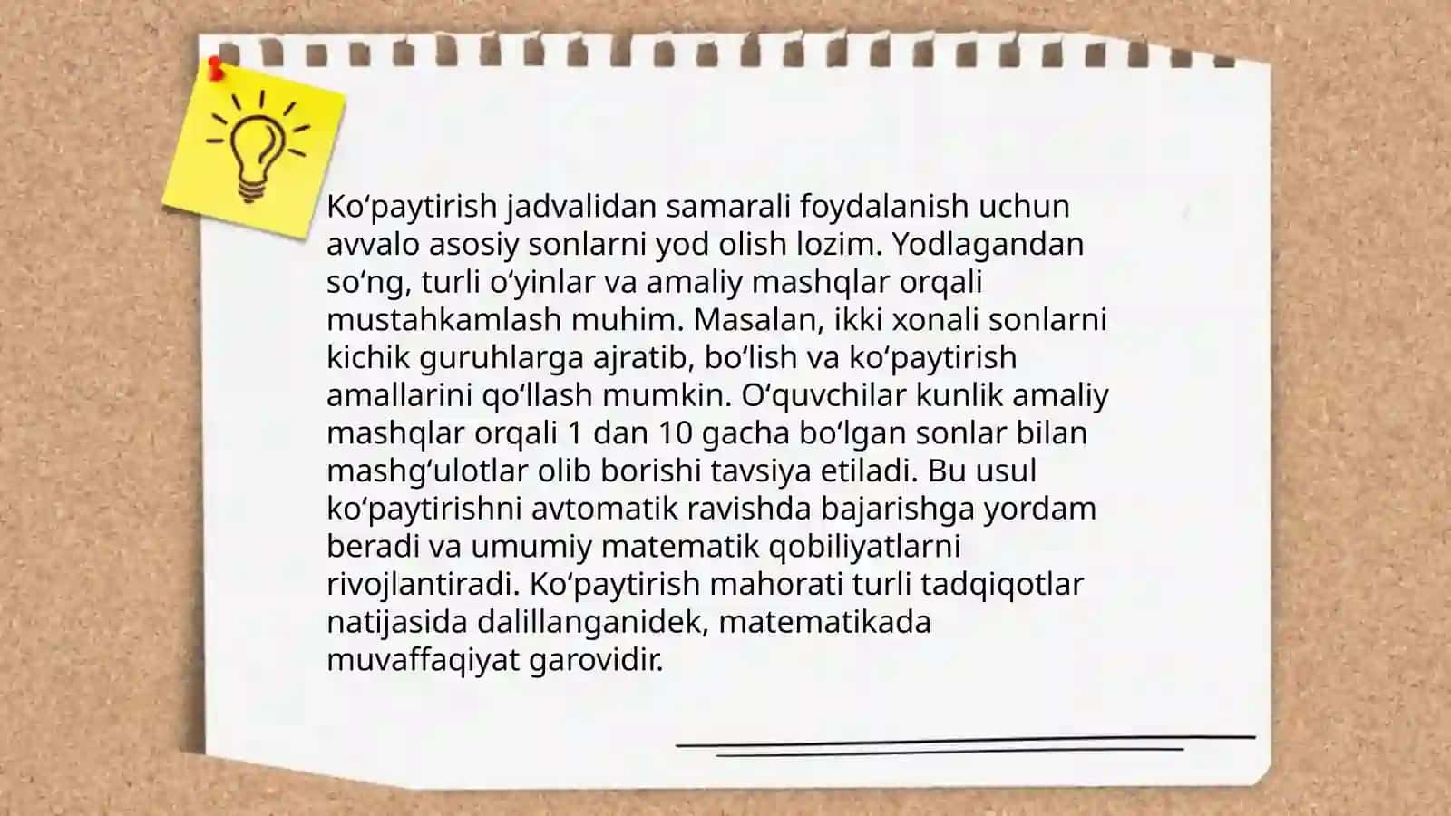 Ming ichida koʻpaytirish va boʻlishni oʻrgatish usullari 4