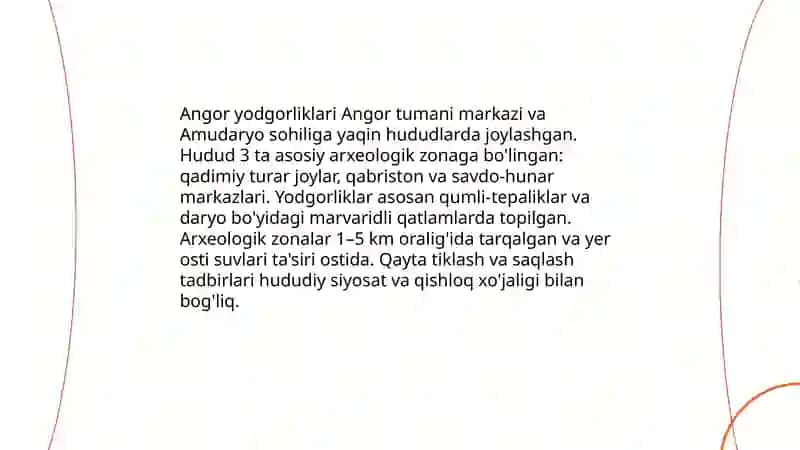 Angor tumanidagi qadimgi arxeologik yodgorliklar 4