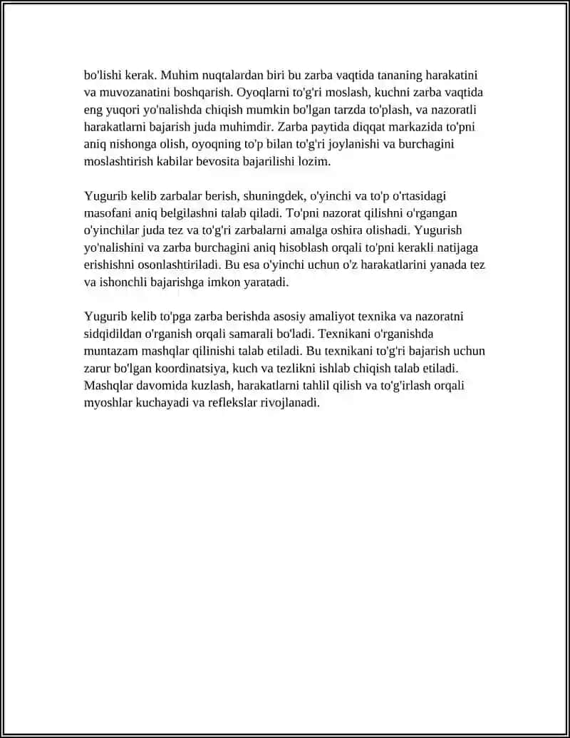 YUGURIB KELIB TO'PGA ZARBA BERISH 4