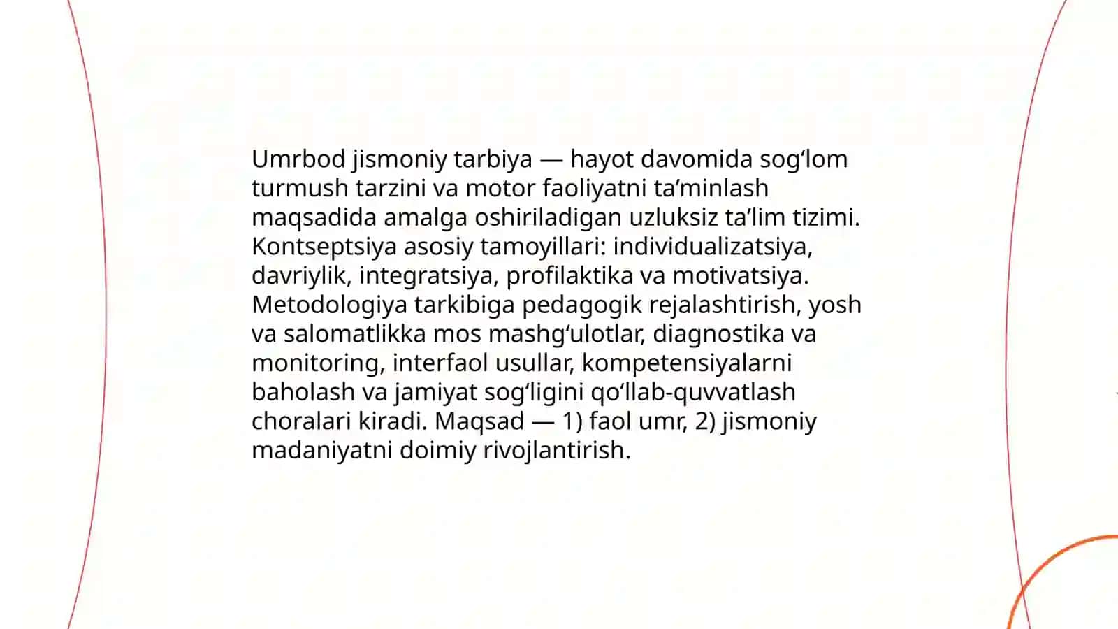 Uzluksiz ta'lim. Jismoniy madaniyat 4
