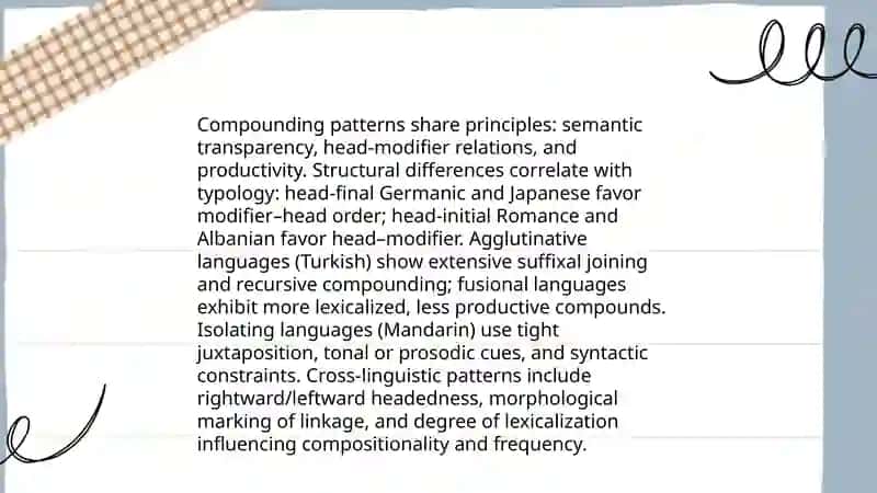 Common and distinct aspects of word formation methods in languages of different structures 4