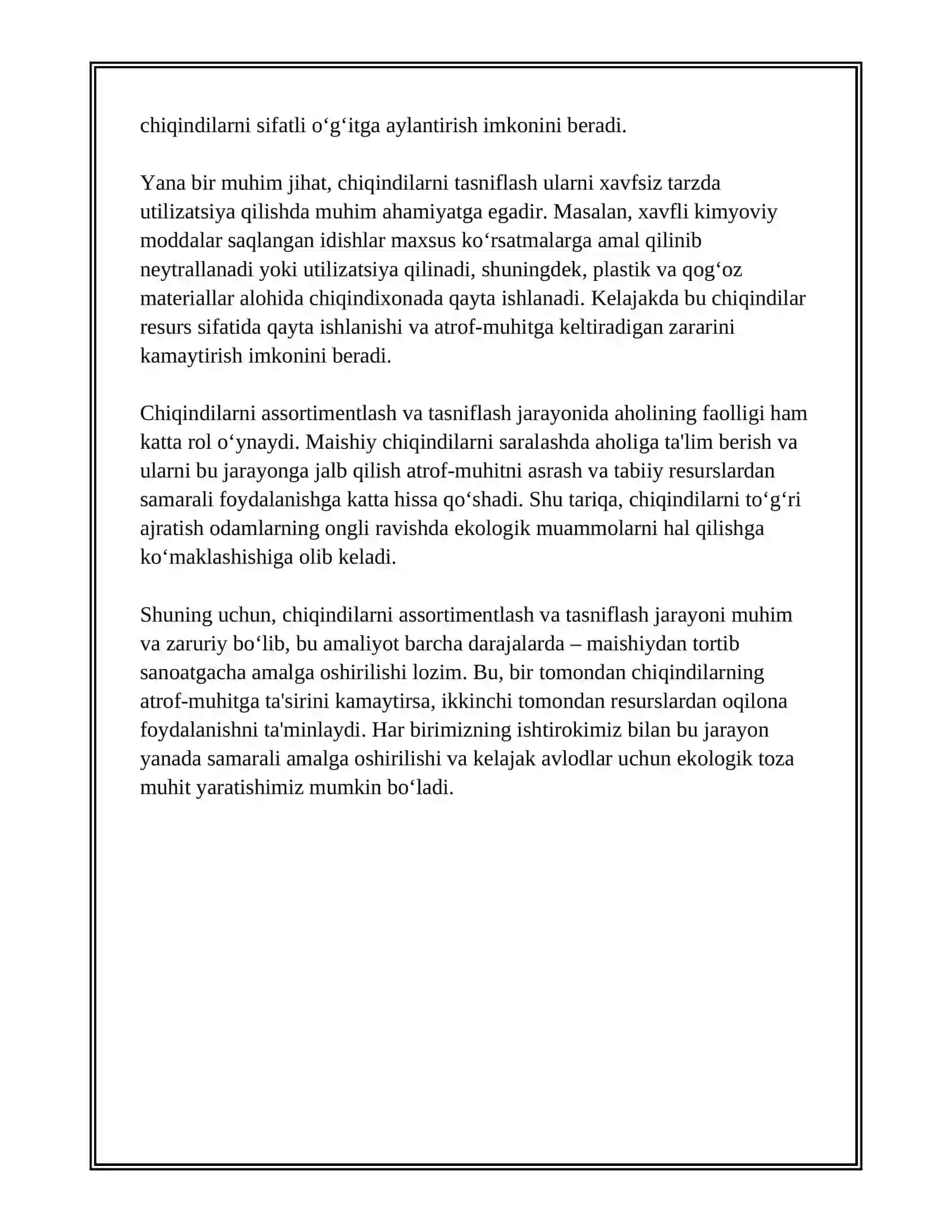 CHIQINDILAR ASSORTIMENTI VA ISHLATILISHI 4