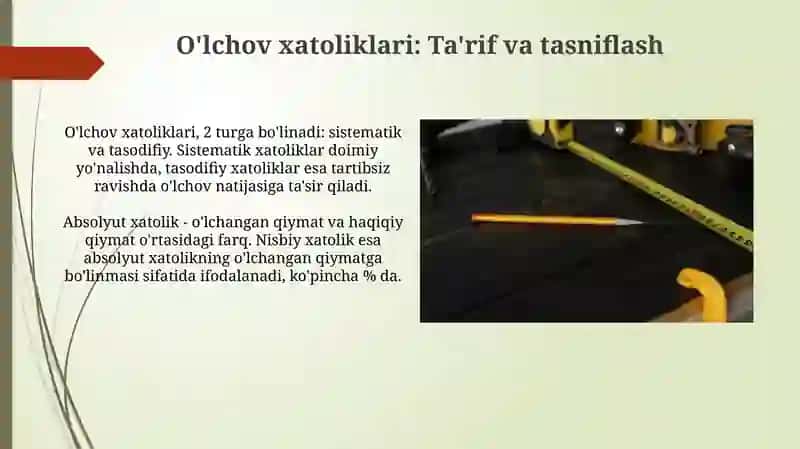 Òlchash asboblari vaoʻlchashxatoliklari 4
