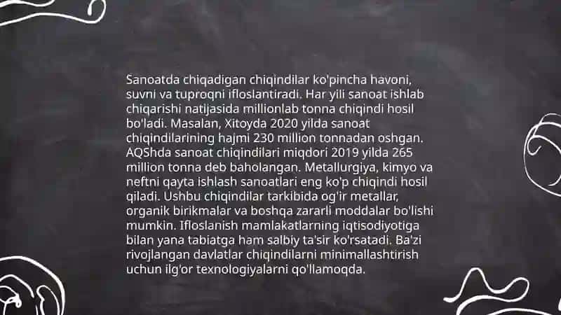 Sanoat rayonlarida gidrosferani ifloslanishi 4