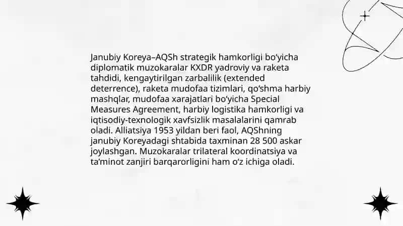 Janubiy Koreya tashqi siyosatida diplomatik muzokaralar 4