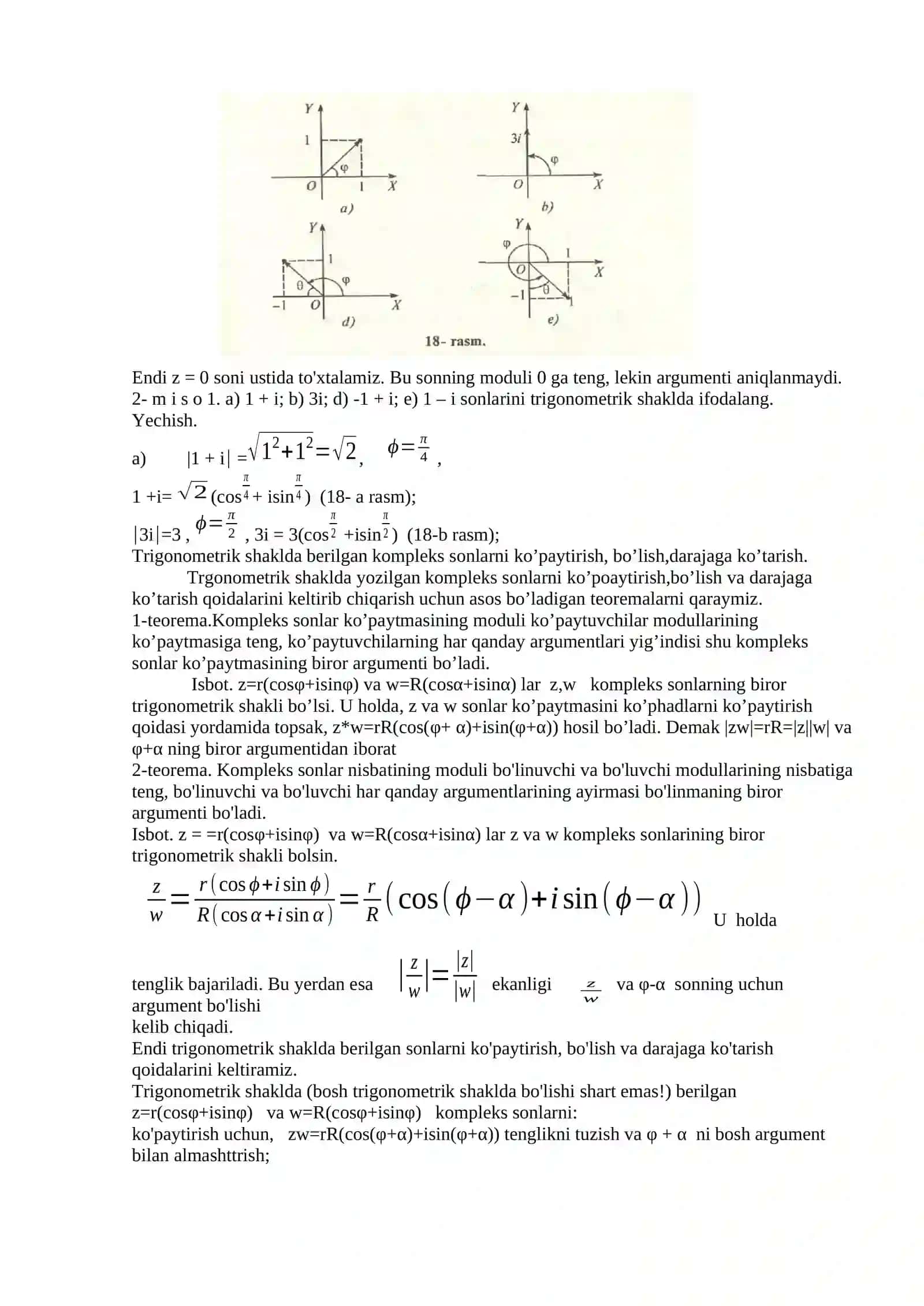 Kompleks sonlar 4