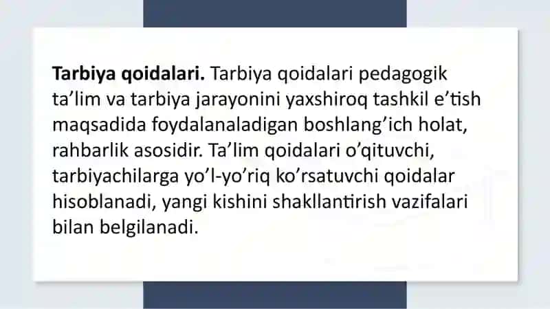 Tarbiya usullari haqida tushuncha 4
