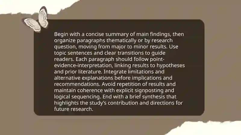 Purpose and goals of the discussion section 4