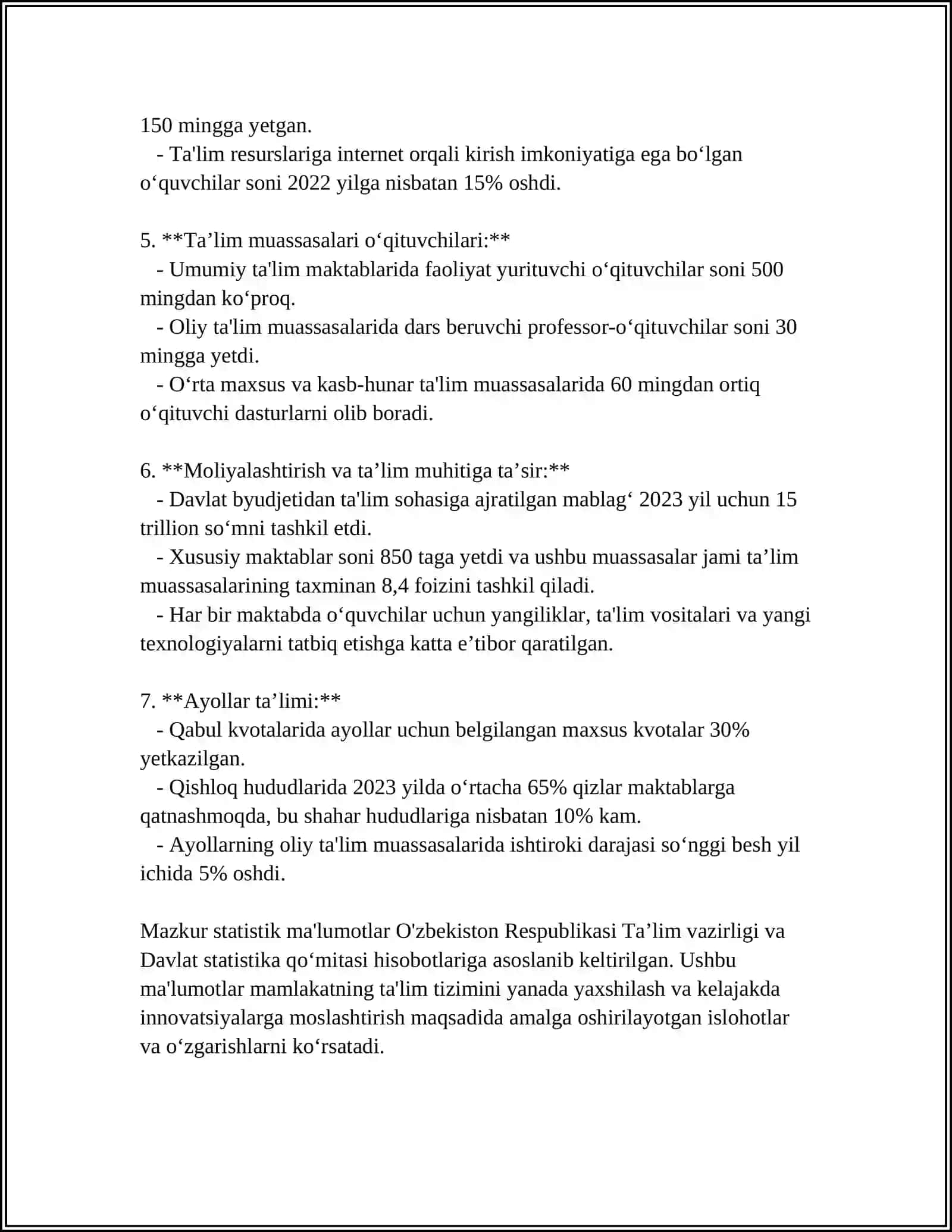XALQ TAʼLIMI STATISTIKASI 4