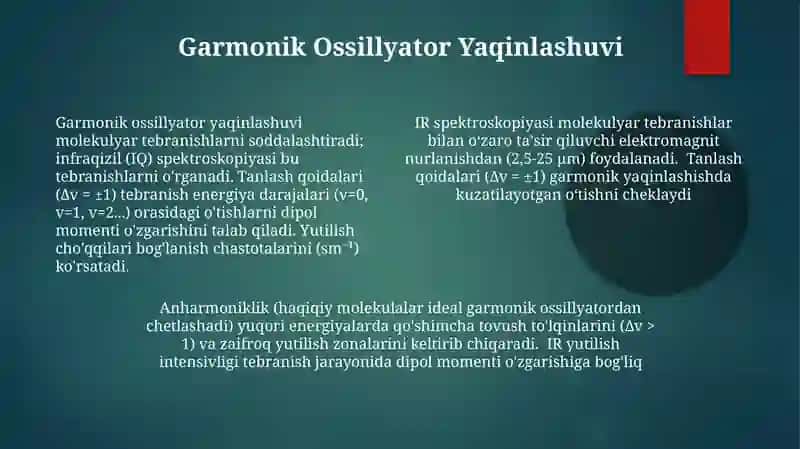 Infraqizil-spektroskopiya. Tanlashning asosiy qoidalari 4