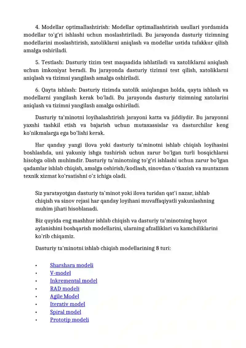 Tizimni modellashtirish 4
