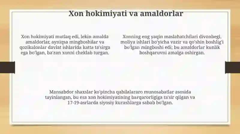 Xiva xonligi va uning siyosiy tizimi 4