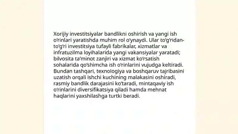 Xorijiy investitsiyalar tasiri 4