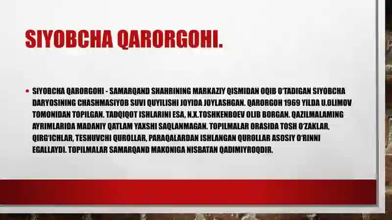 So’nggi paleolit davri manzilgohlarini xaritasini tuzish 4