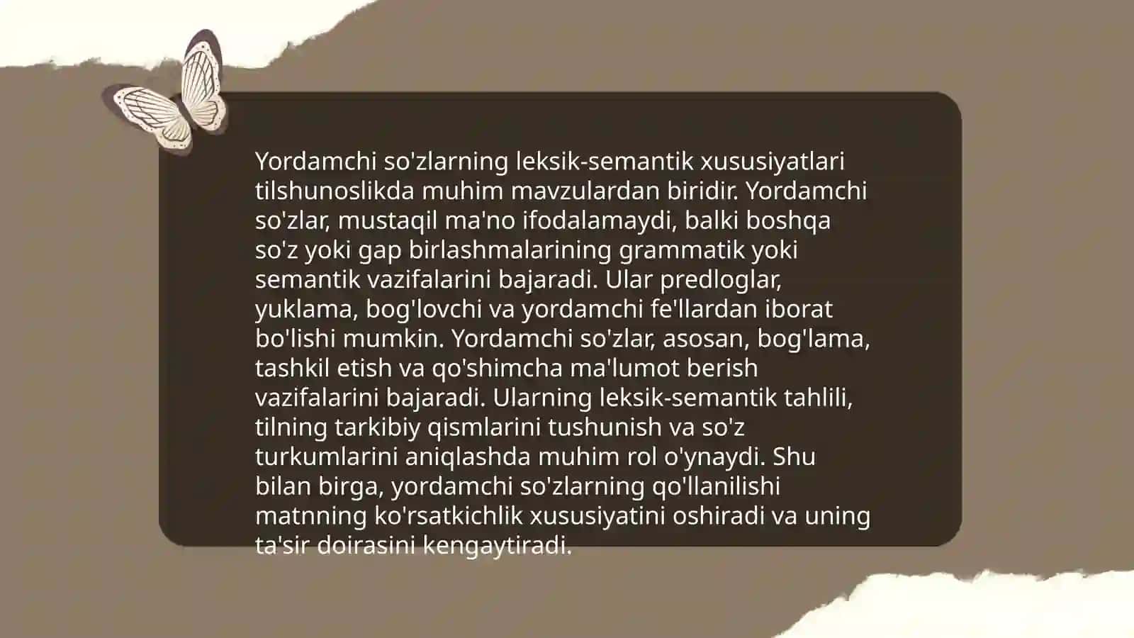 Yordamchi soʻz turkumining uslubiyati 4