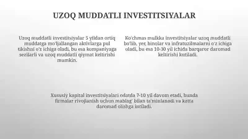 Investitsiyalarni baholash 4