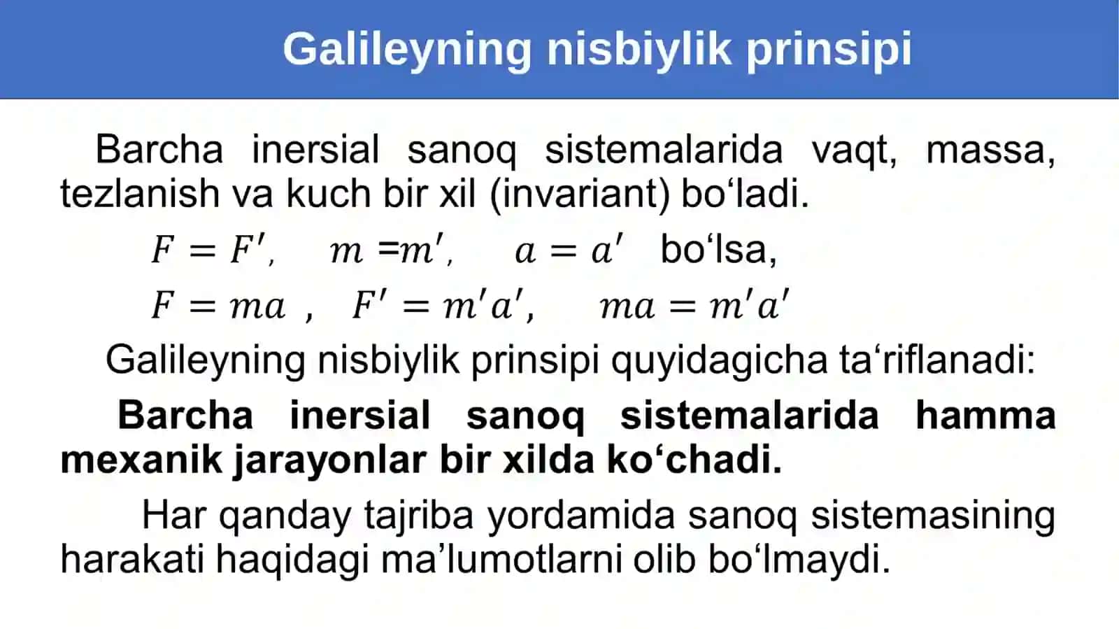 galileyning nisbiylik prinsipi 4