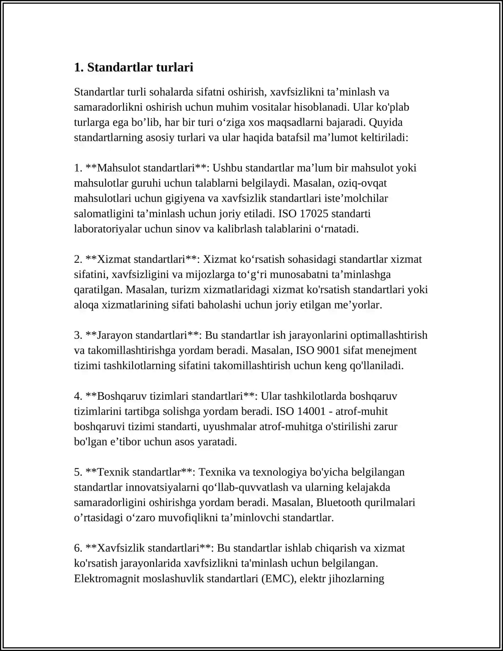 Mahsulot standartlari 4