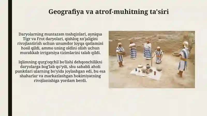 Qadimgi Mesopotamiya xalqlari madaniyati 4