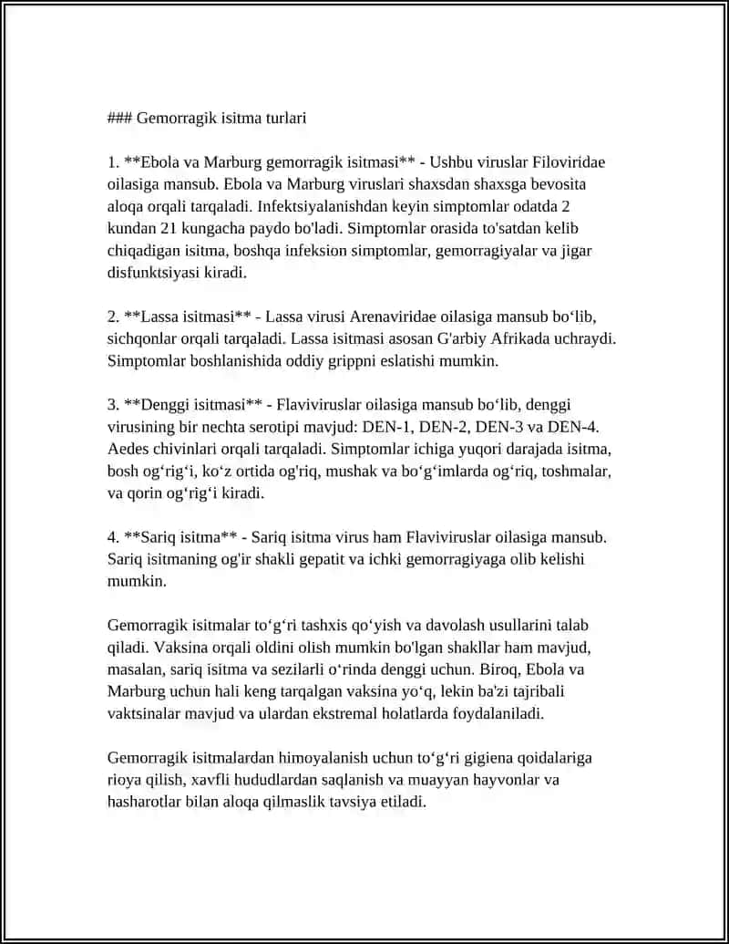 GEMORRAGIK ISITMA QO'ZG'ATUVCHILARI, PATOGENEZI,LABORATORIYA TASHXISI 4