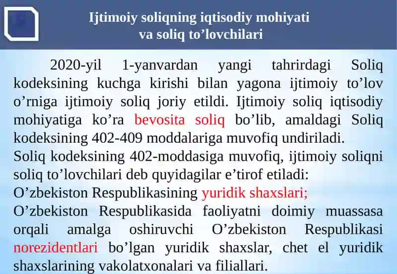 Ijtimoiy soliq va mahalliy yig’imlar 4