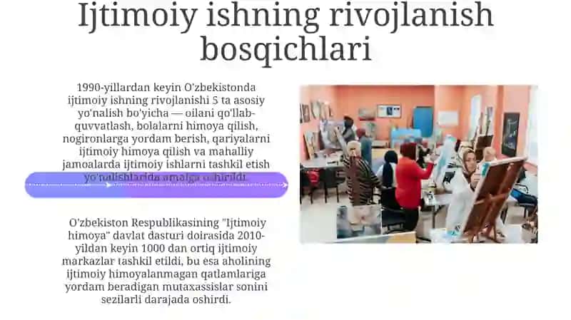 Ijtimoiy ishning rivojlanish bosqichlari 4