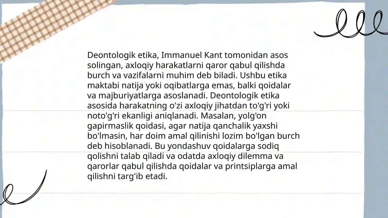 Deontologik tamoyillar 4