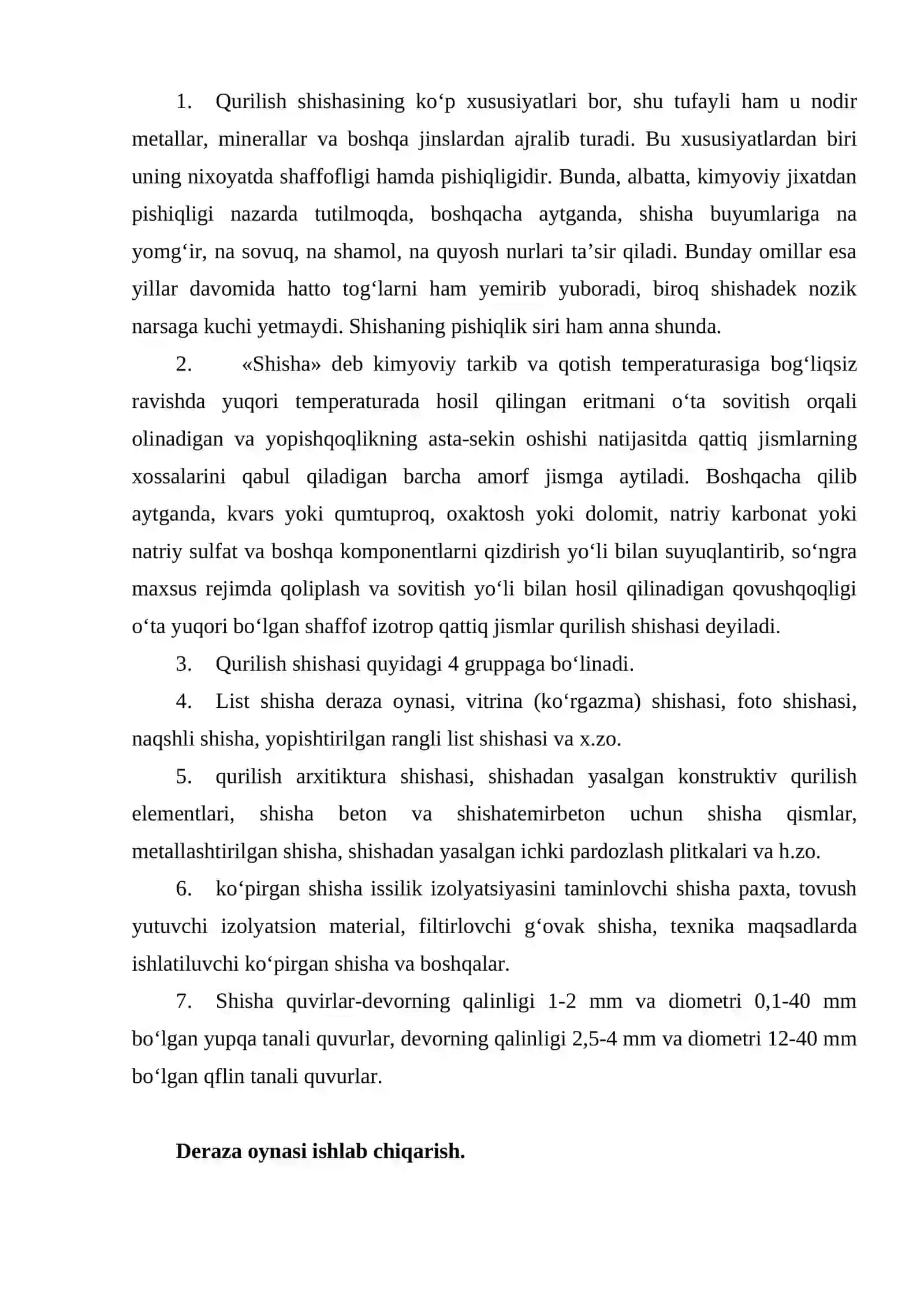 Shisha ishlab chiqarish texnologiyasi 4