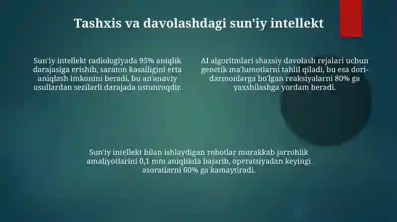 Suniy intellektning tibbiyot sohasiga ta'siri 4