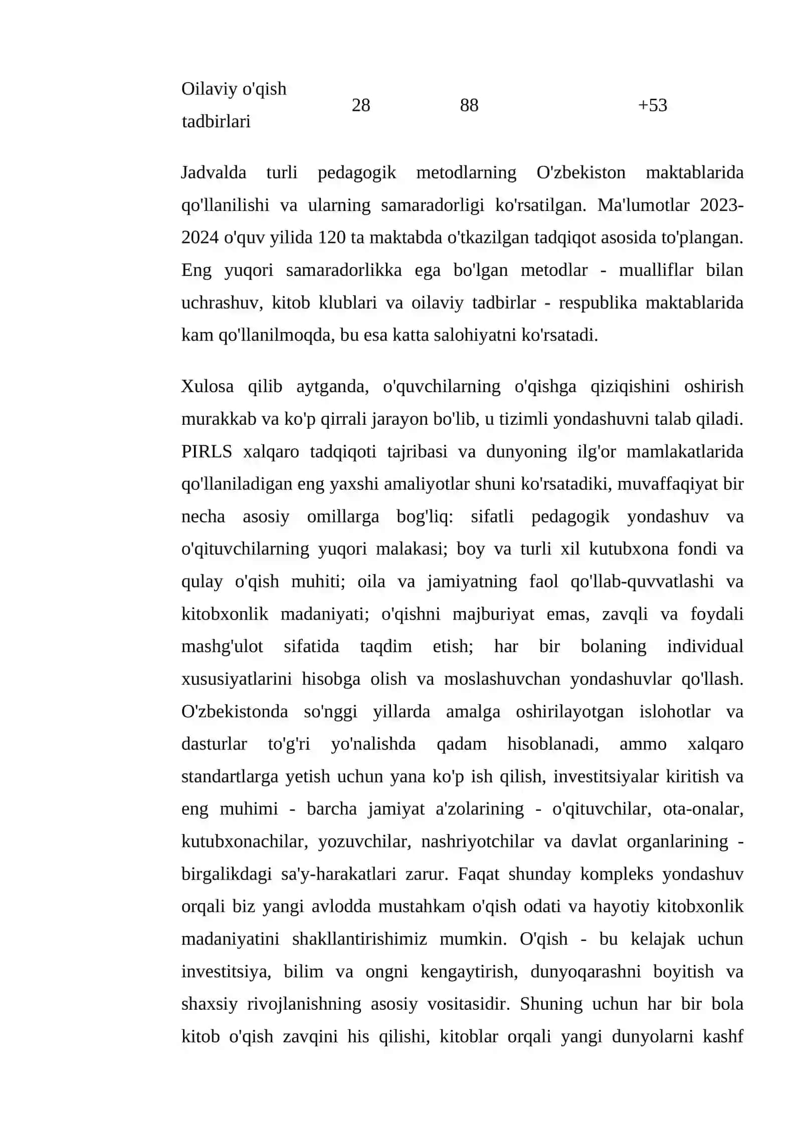 PIRLS tajribasidan amaliy yechimlar 4