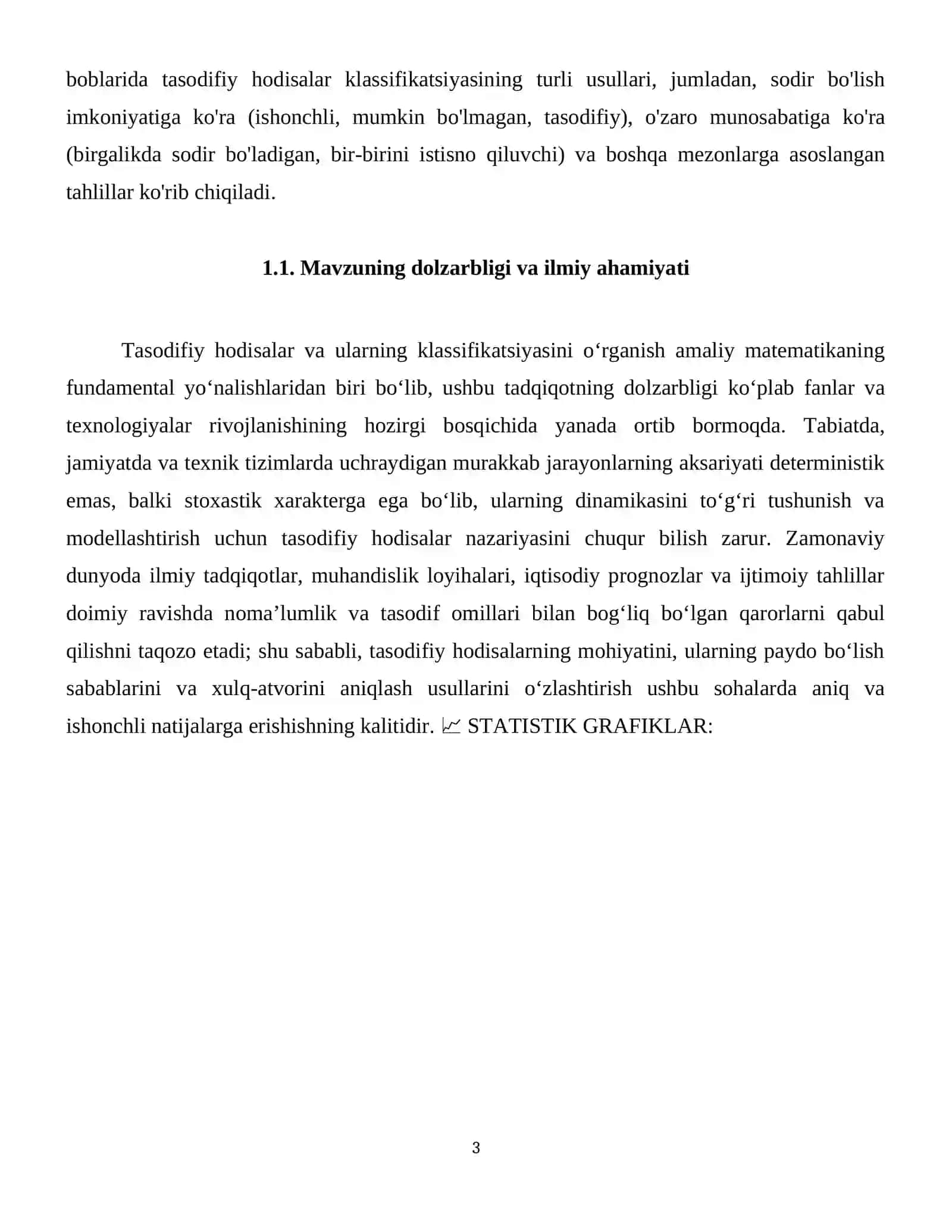 Tasodifiy hodisalar, ularning klassifikatsiyasi 4