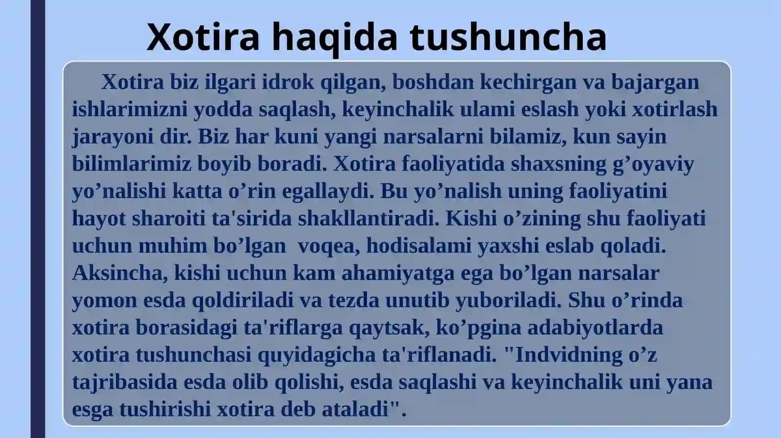 Psixologiya fanidan mustaqil ishi 4