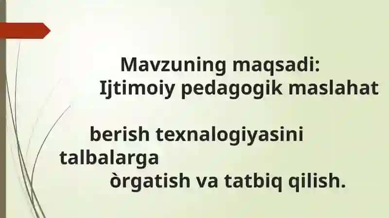 Maslahat berish Texnalogiyasi 4