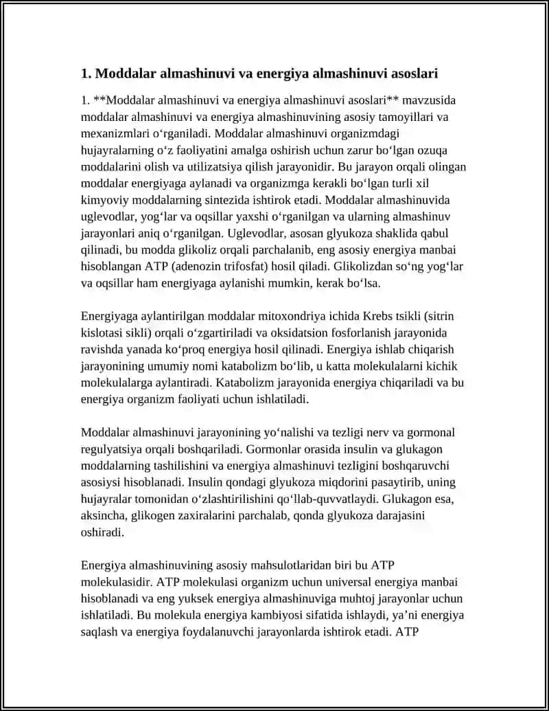 Moddalar va energiya almashinuvi 4