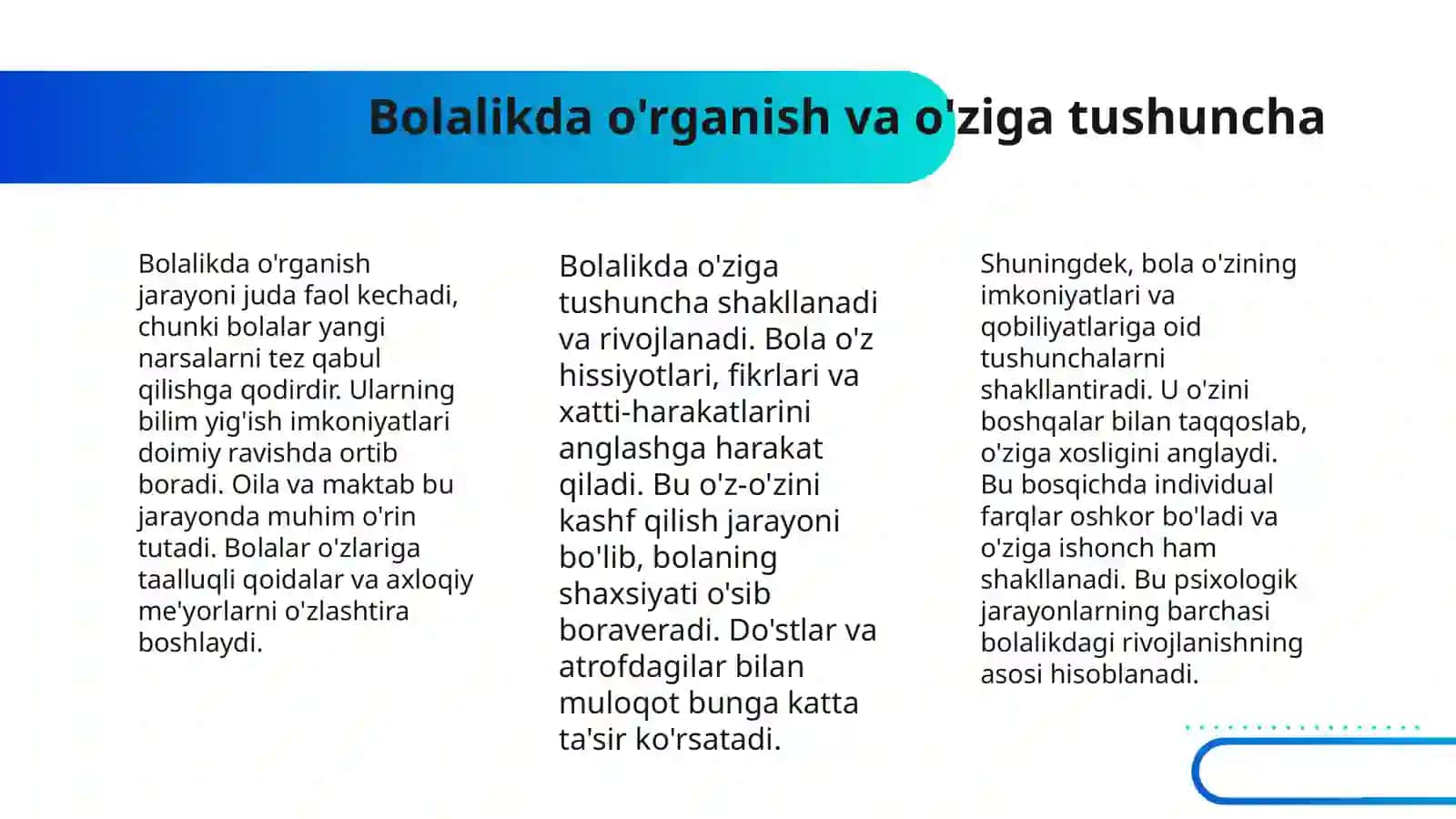 INSON PSIXIKASINING RIVOJLANISH BOSQICHLARI 4