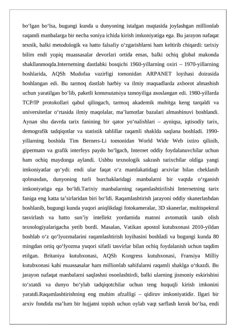 Internet va uning tarixchi uchun imkoniyatlari 4