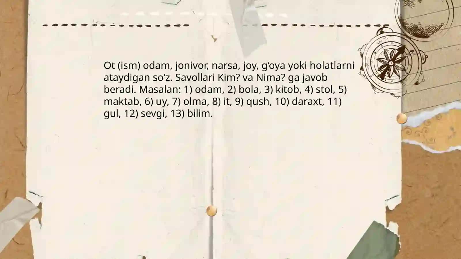 4 sinf So‘z turkumlari 4