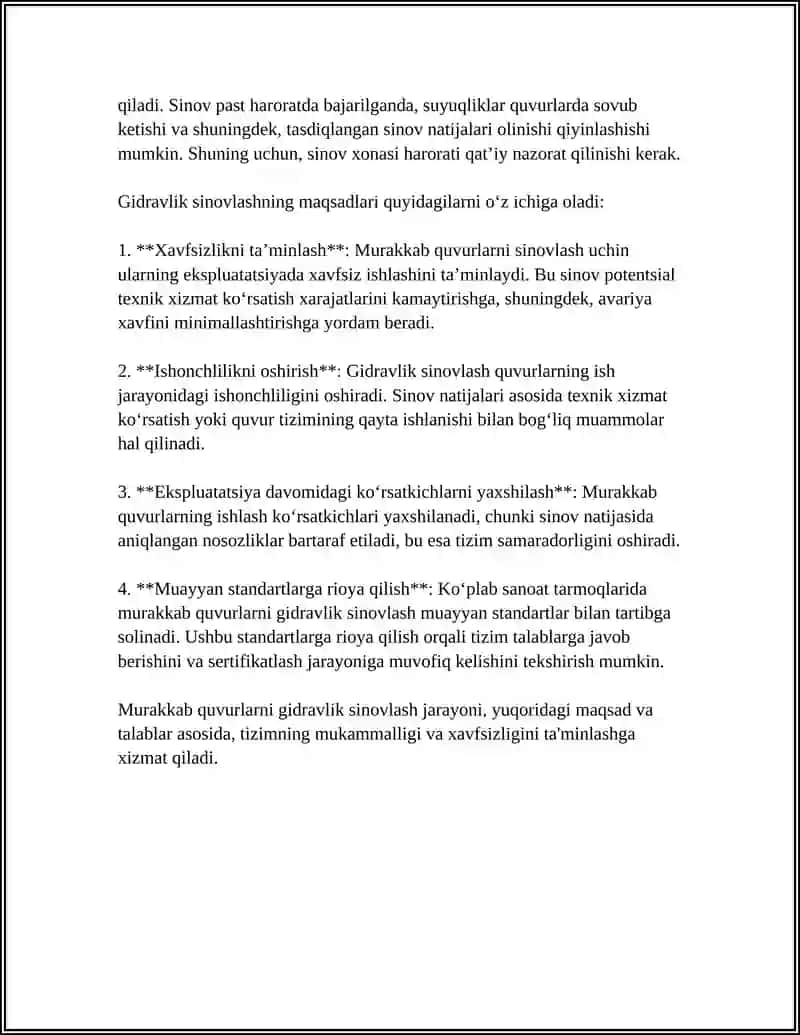 MURAKKAB QUVURLARNI GIDRAVLIK TAYORLASH 4