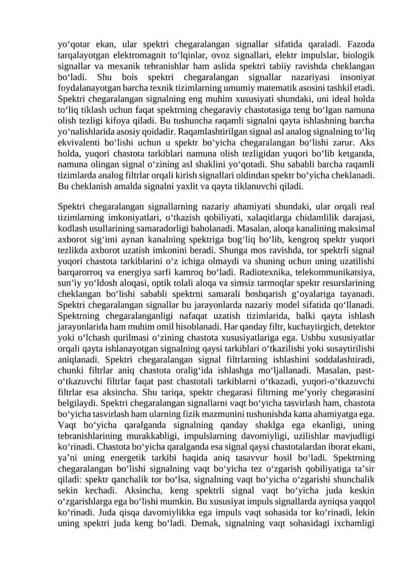 Spektri chegaralangan signallarning tavsifi 4