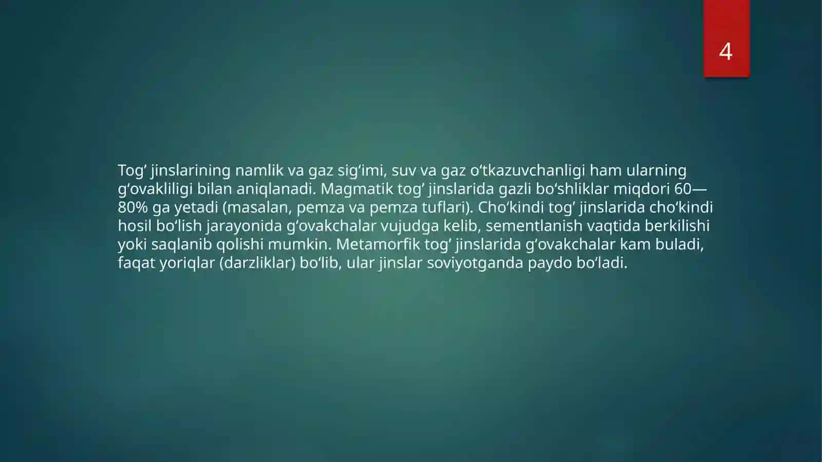 Tog’ jinslari va minerallar 4