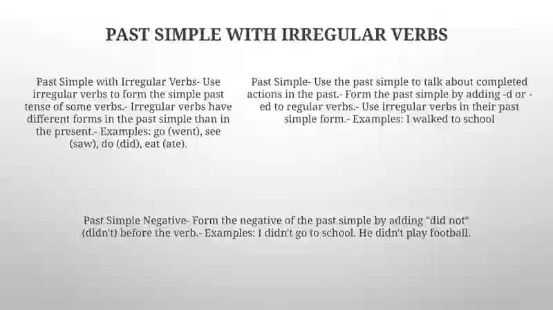 Past Simple 4