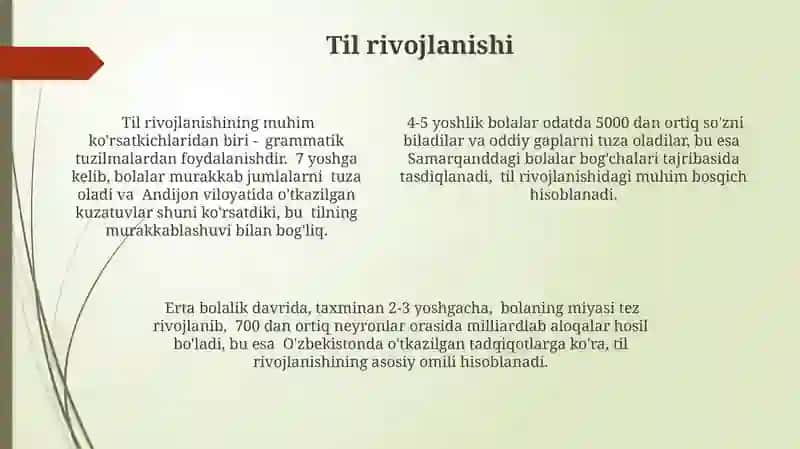 Ilk bolalik davrida psixik oʻsish 4