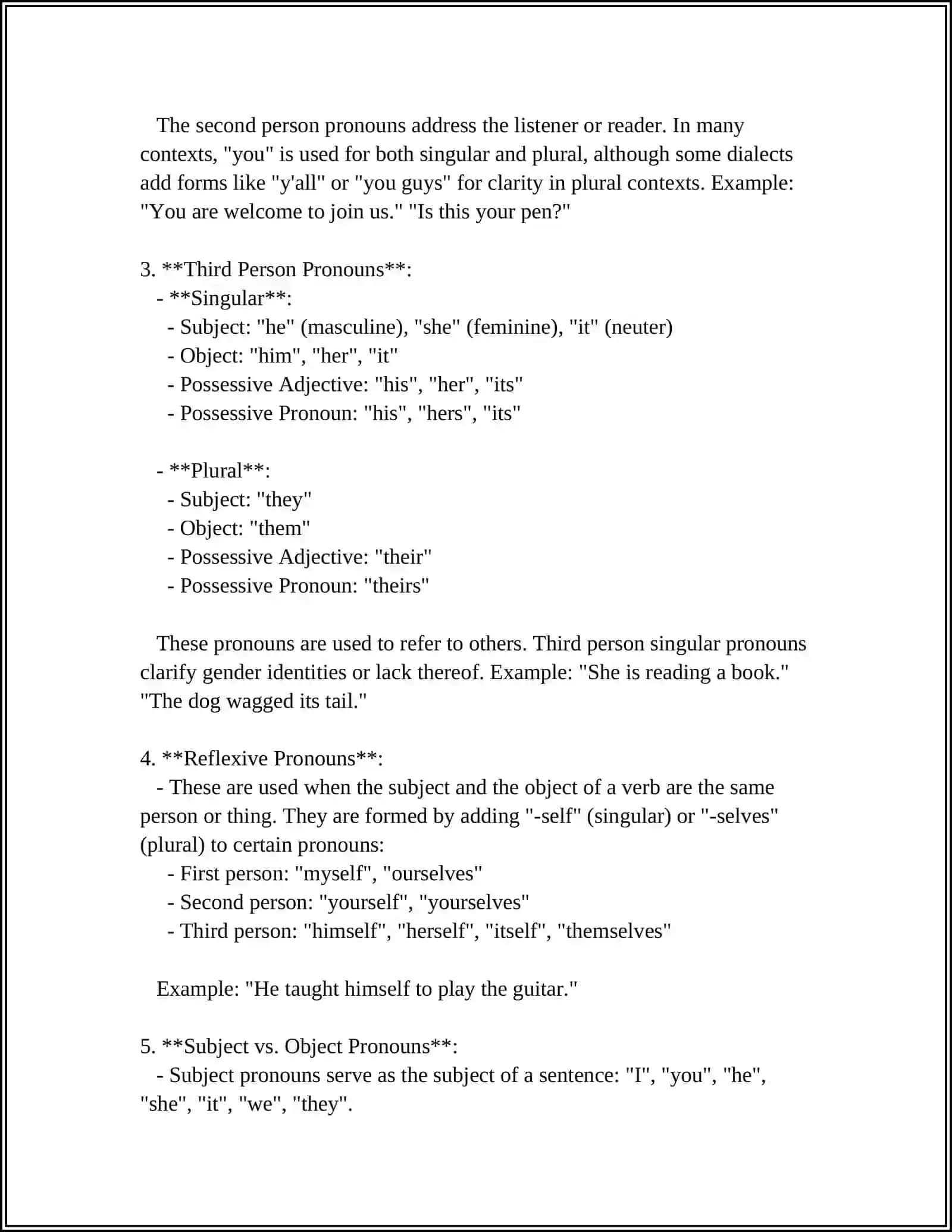 PRANOUNS.PERSONAL AND POSESSIO PRONOUNS 4