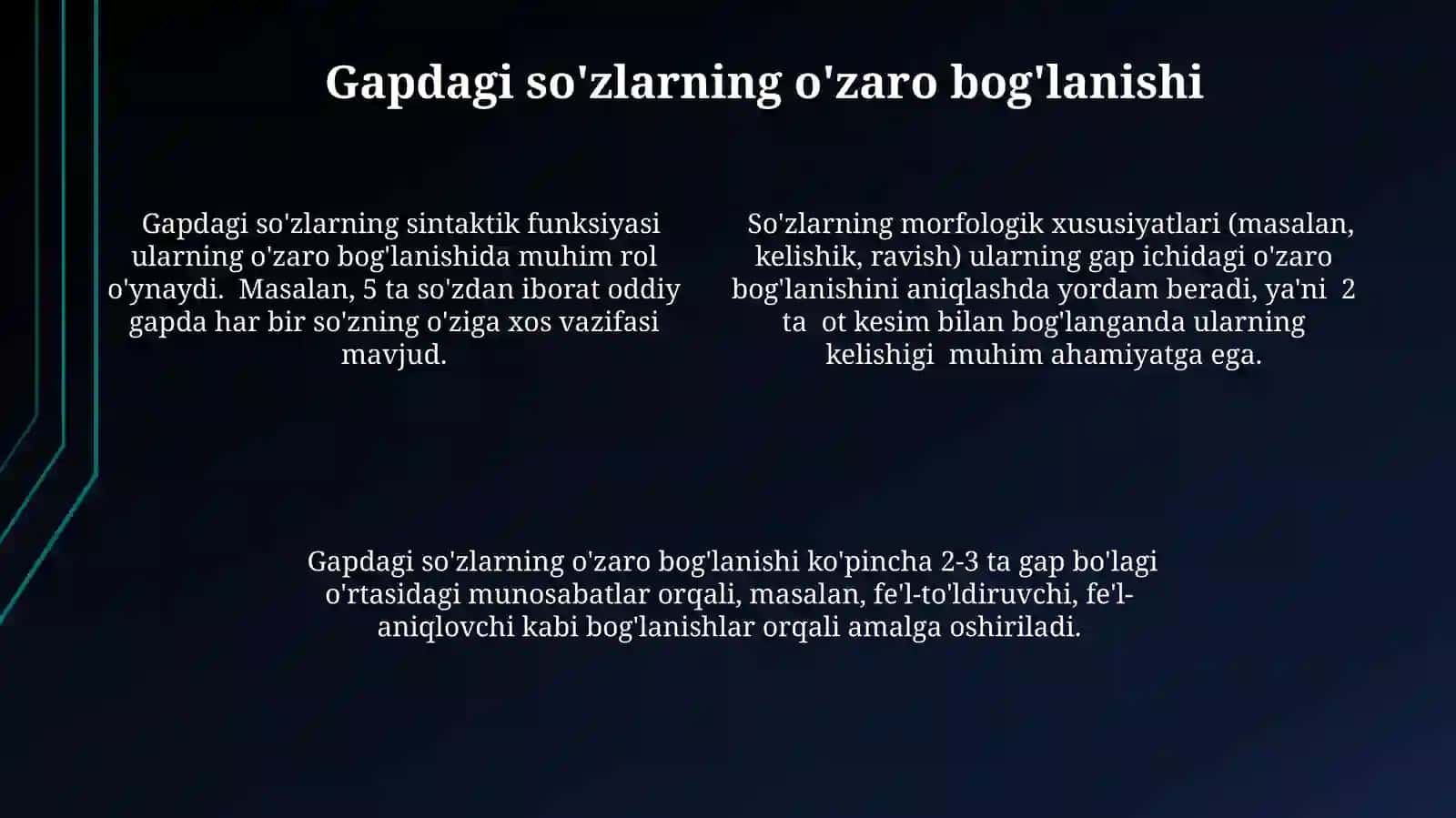 Sonning leksik-grammatik xususiyatlari 4